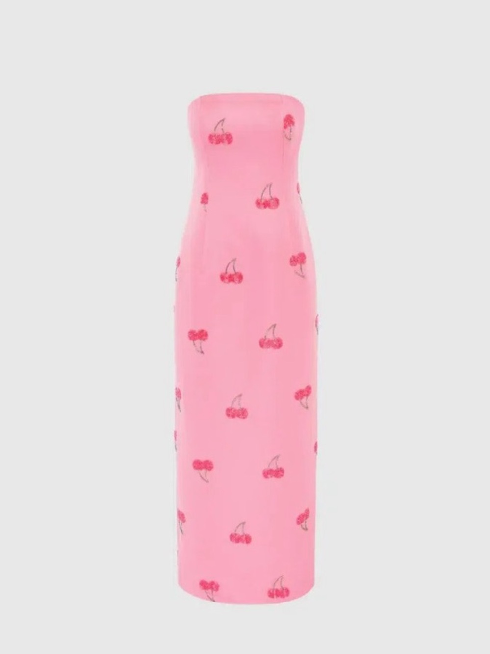 Leo Lin Rayna Pink Cherry Embellished Bustier Strapless Column Gown AU8/US4 NWT